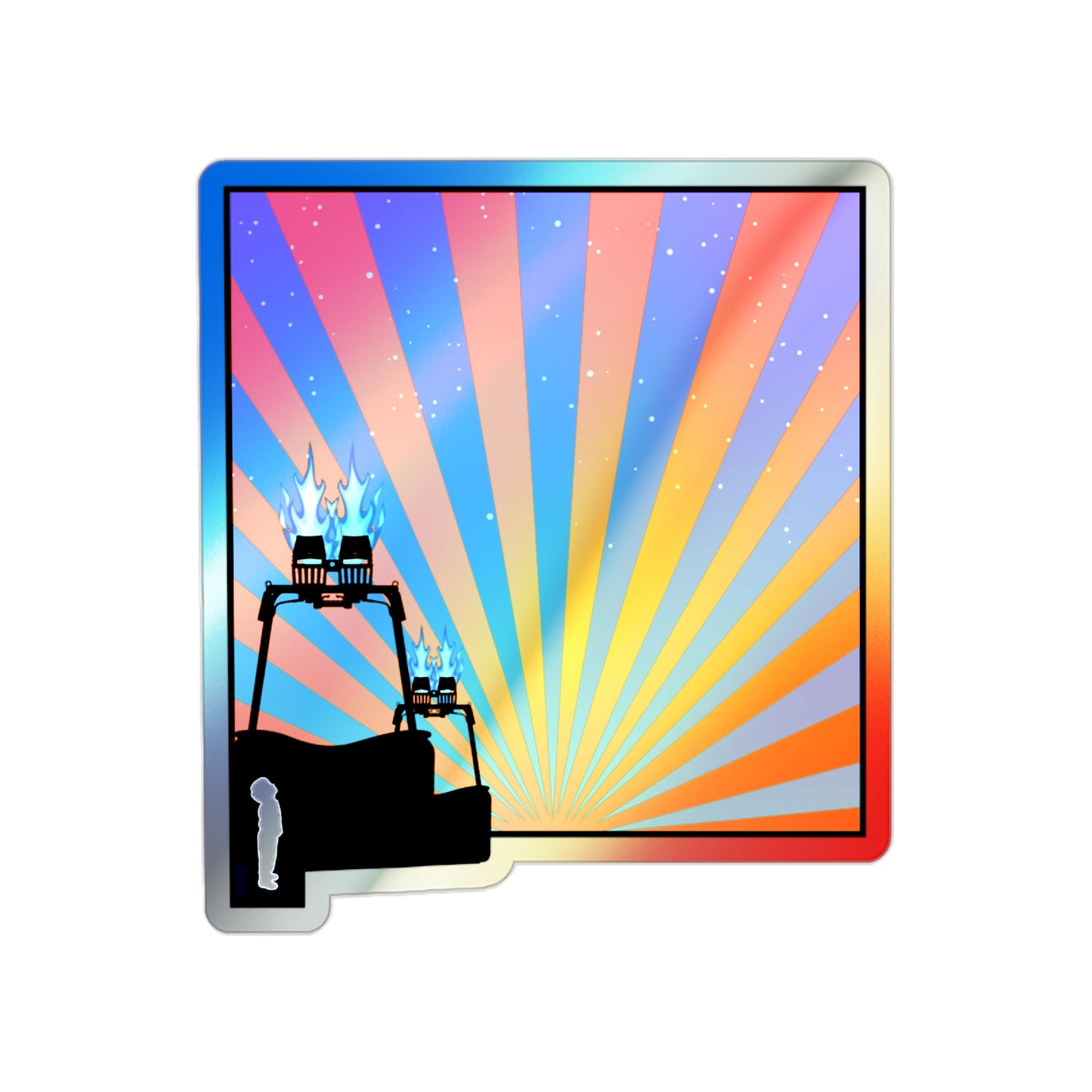 New Mexico Dawn Glow Holographic Sticker
