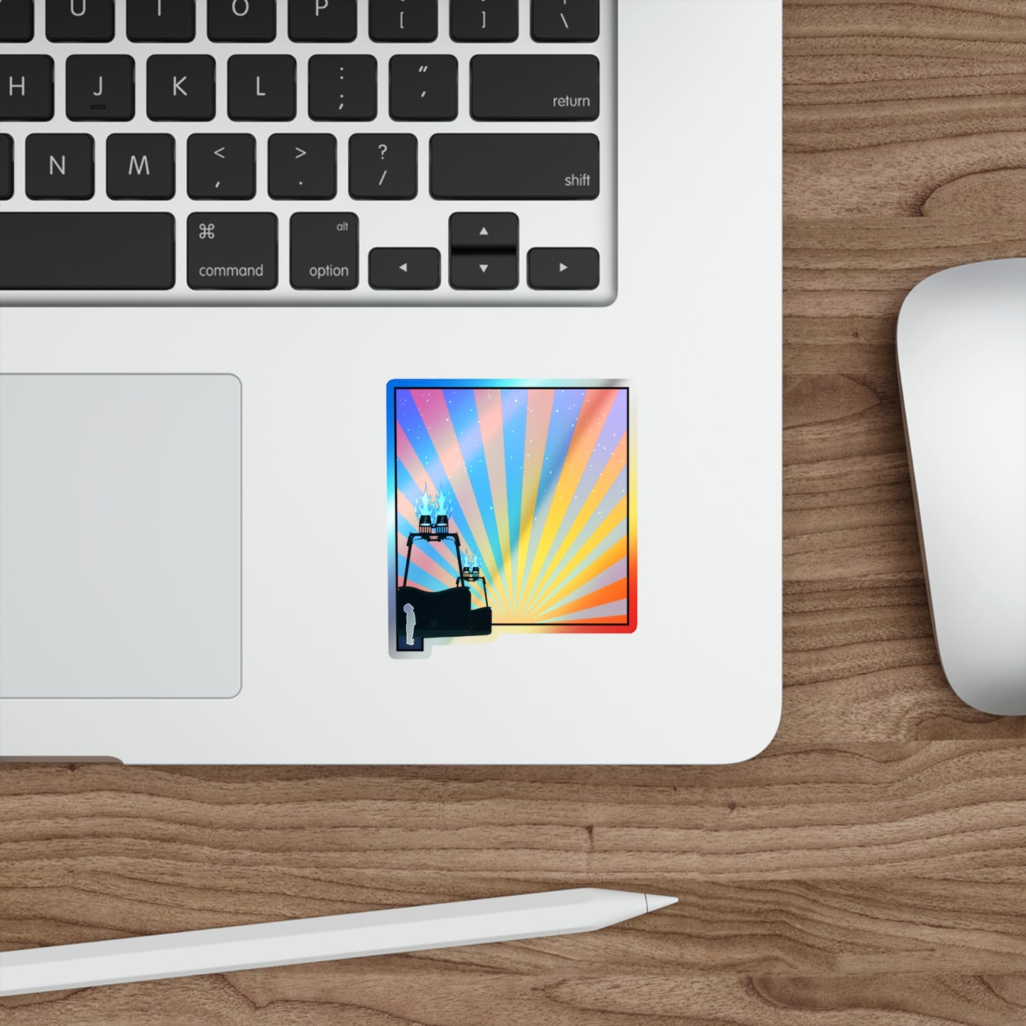 New Mexico Dawn Glow Holographic Sticker