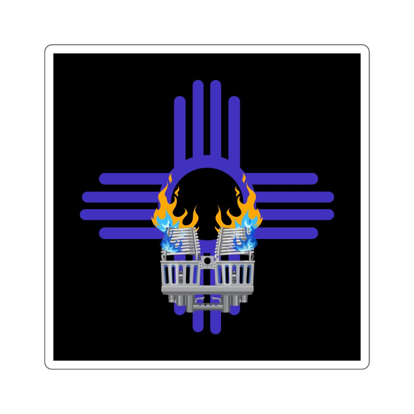NM Burners Square Sticker