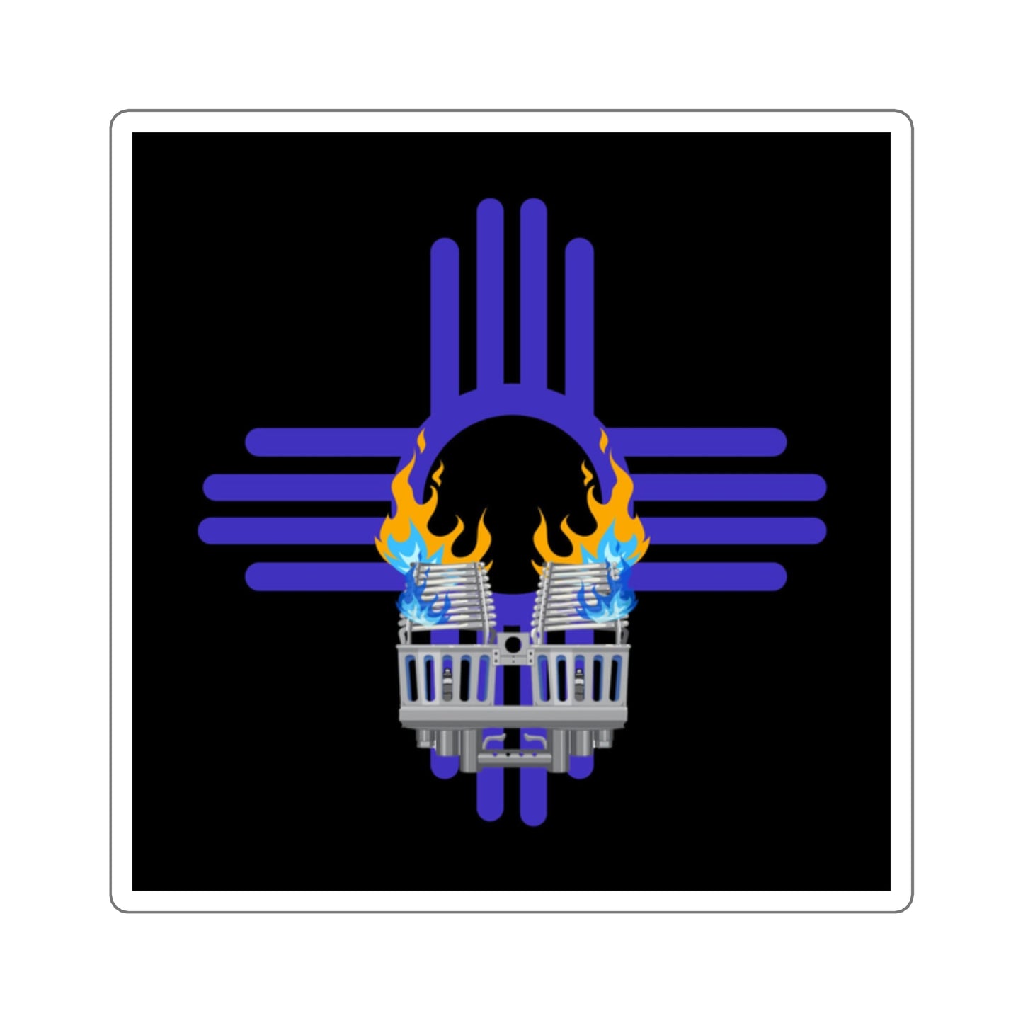 NM Burners Square Sticker
