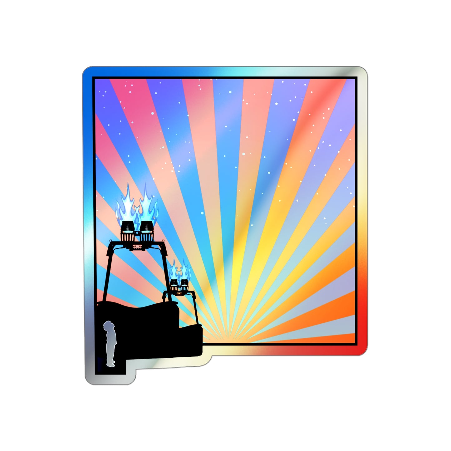 New Mexico Dawn Glow Holographic Sticker
