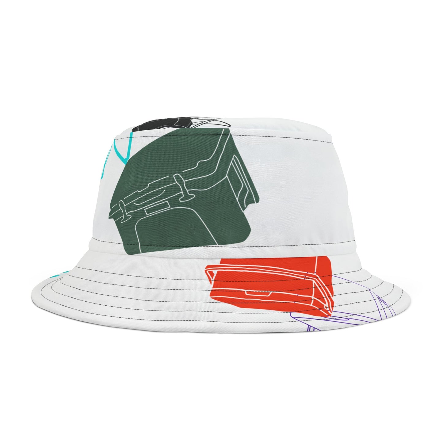 Tailgate Bucket Hat, Full Spectrum White