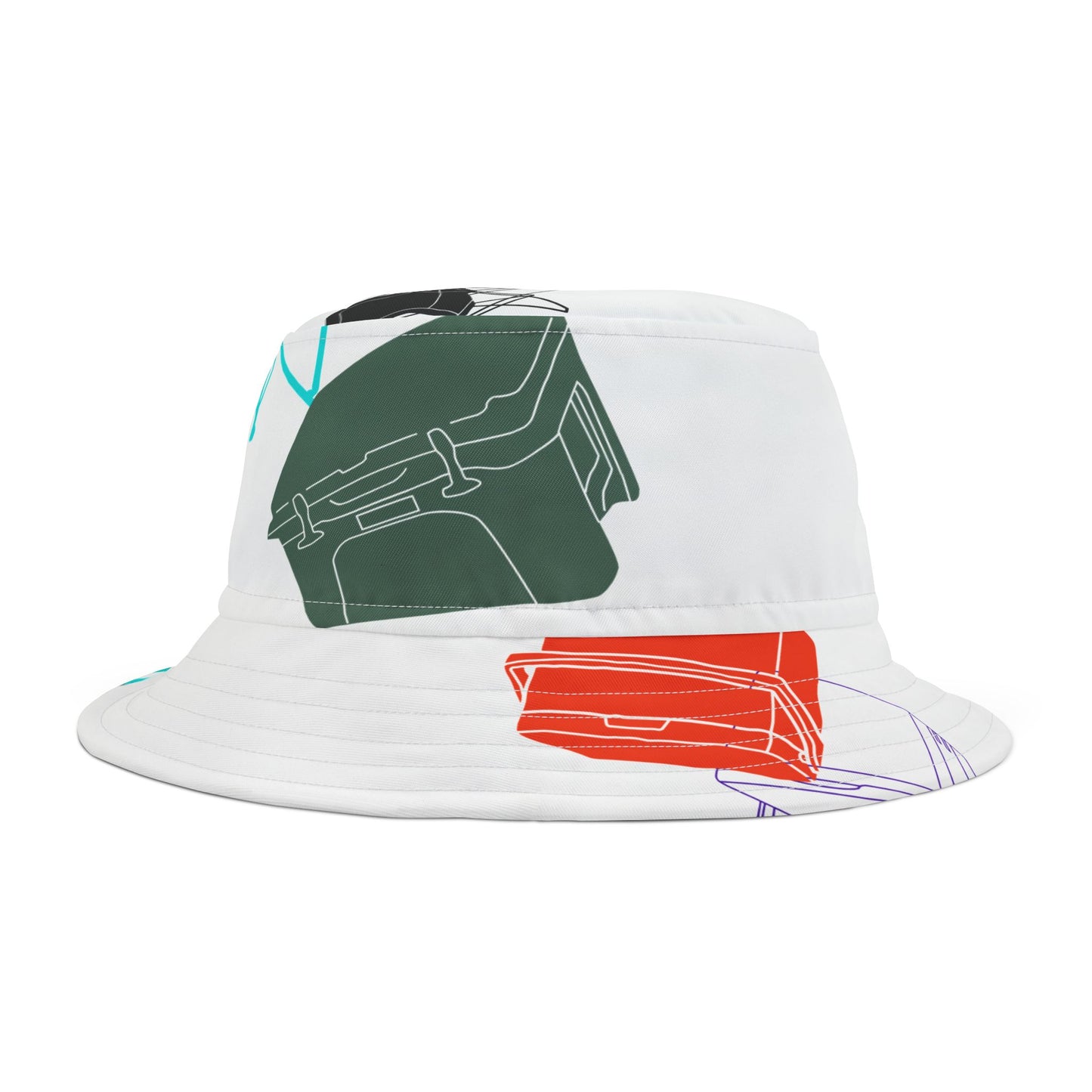 Tailgate Bucket Hat, Full Spectrum White