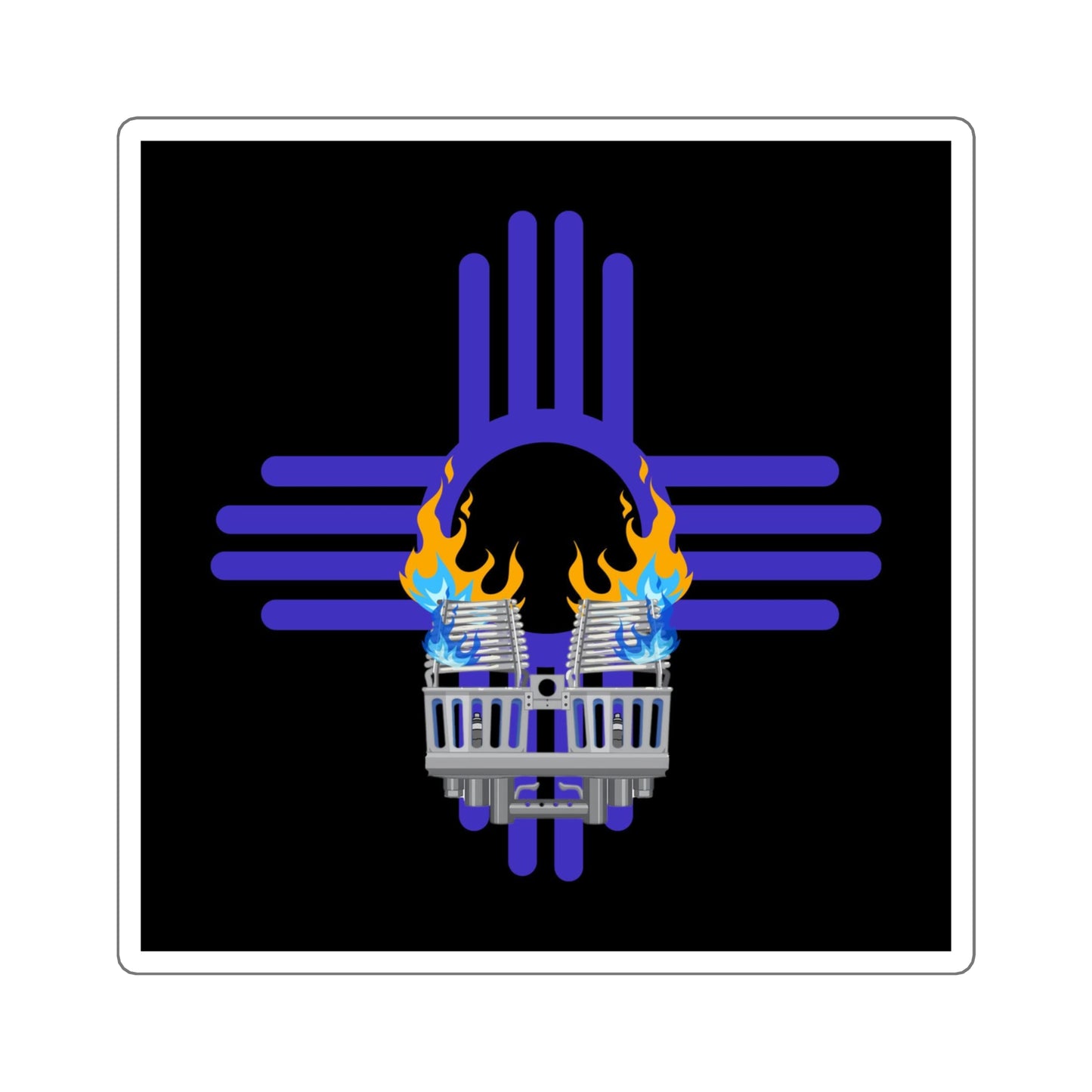 NM Burners Square Sticker