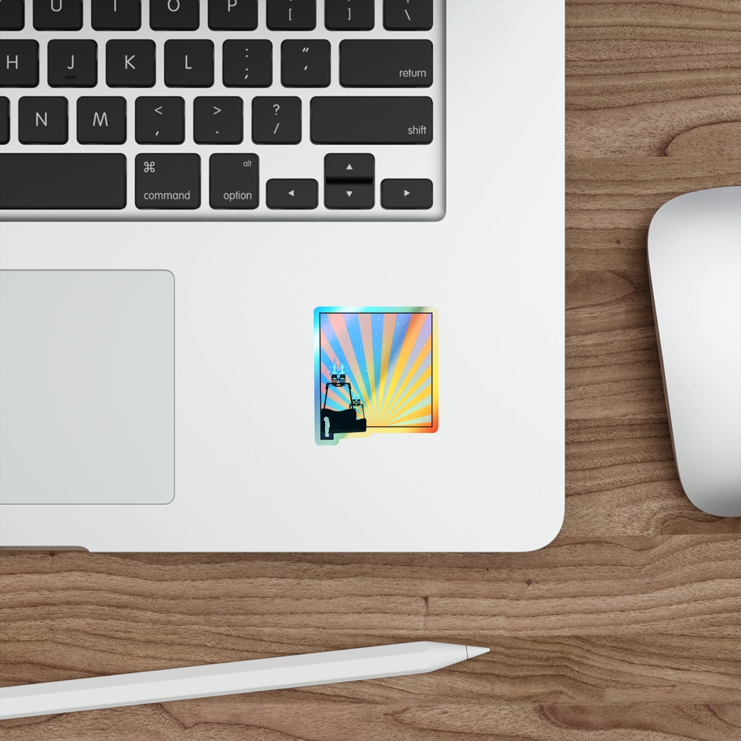 New Mexico Dawn Glow Holographic Sticker