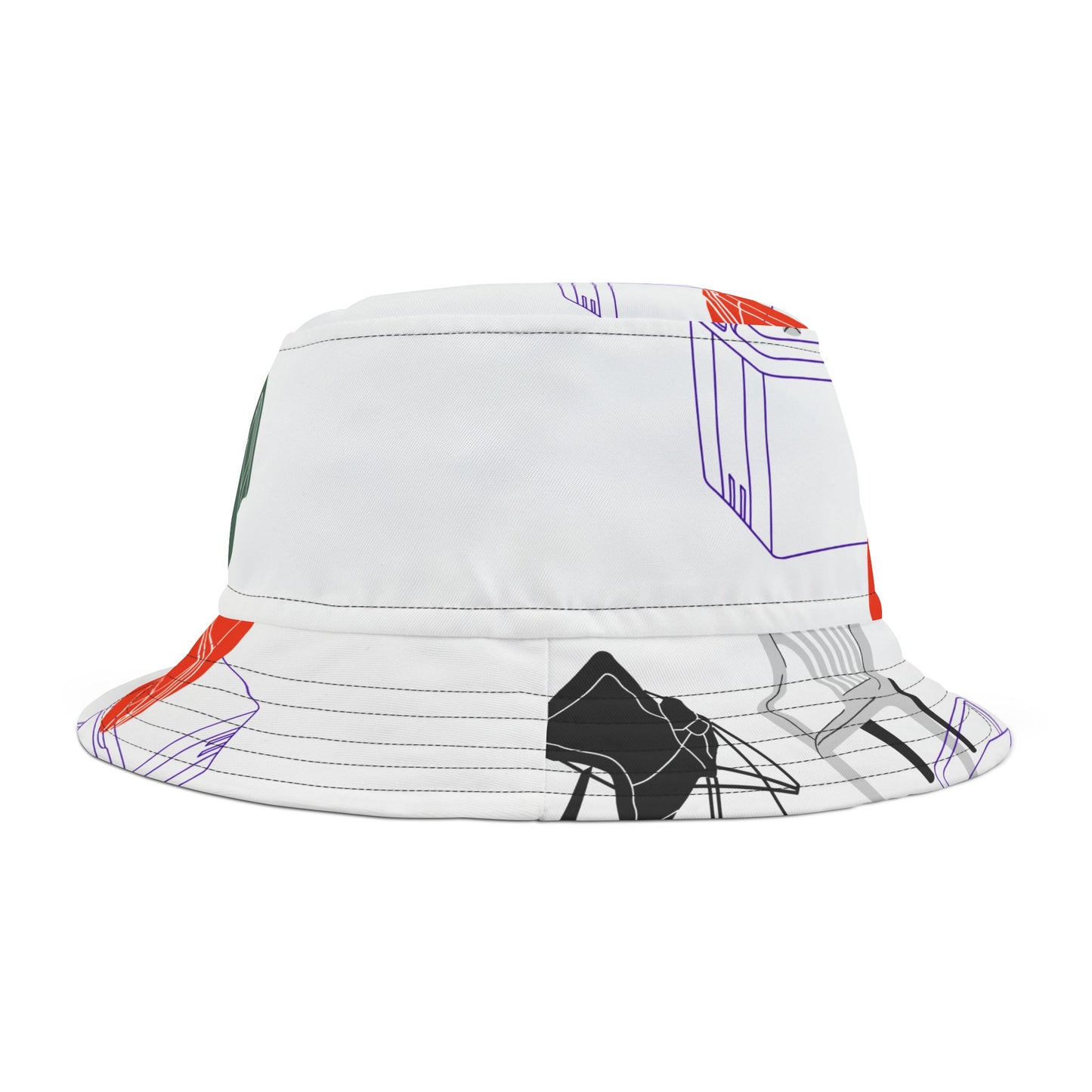 Tailgate Bucket Hat, Full Spectrum White