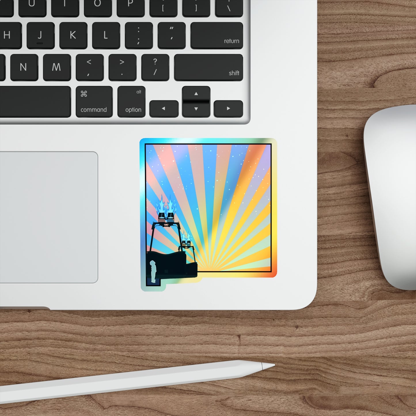 New Mexico Dawn Glow Holographic Sticker
